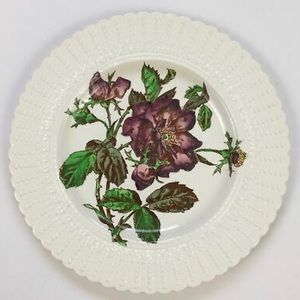 Vintage Cauldon England Purple Flower Botanical Series 2483 Embossed Trim Plate
